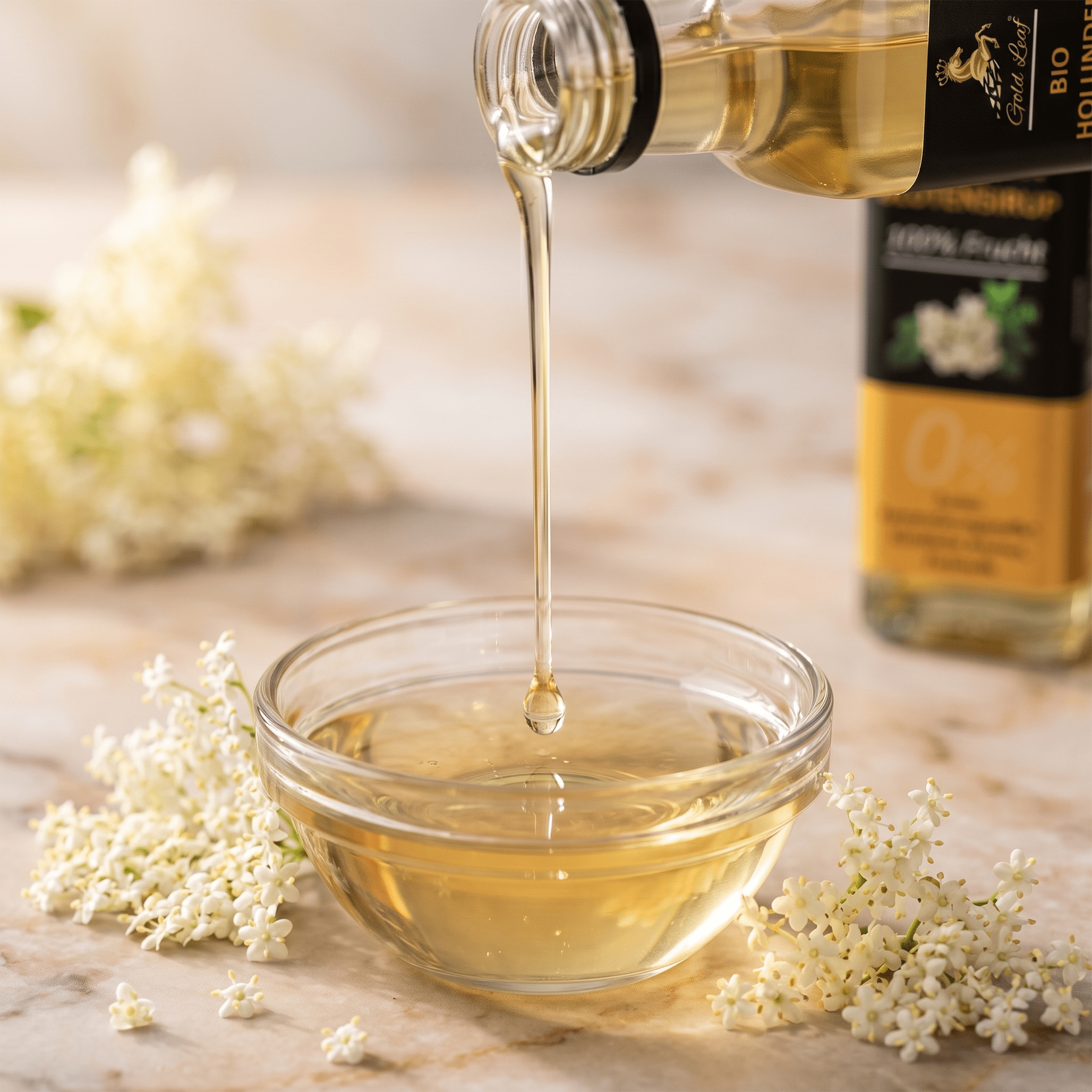 Bio Holunderblüten-Sirup - MyGoldLeaf
