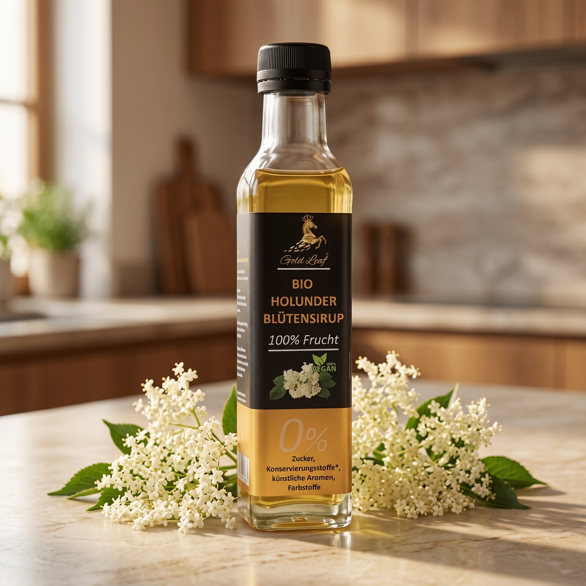Bio Holunderblüten-Sirup - MyGoldLeaf