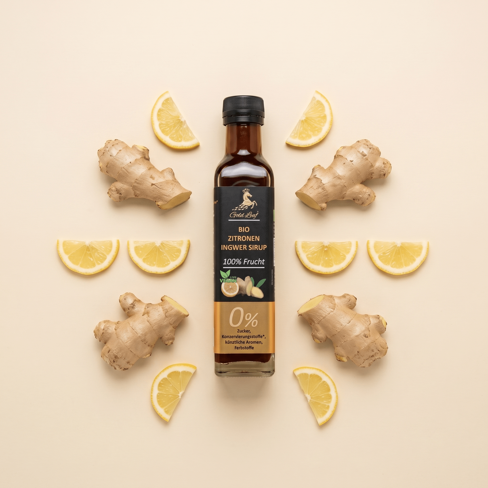 Bio Ingwer-Zitronen-Sirup - MyGoldLeaf