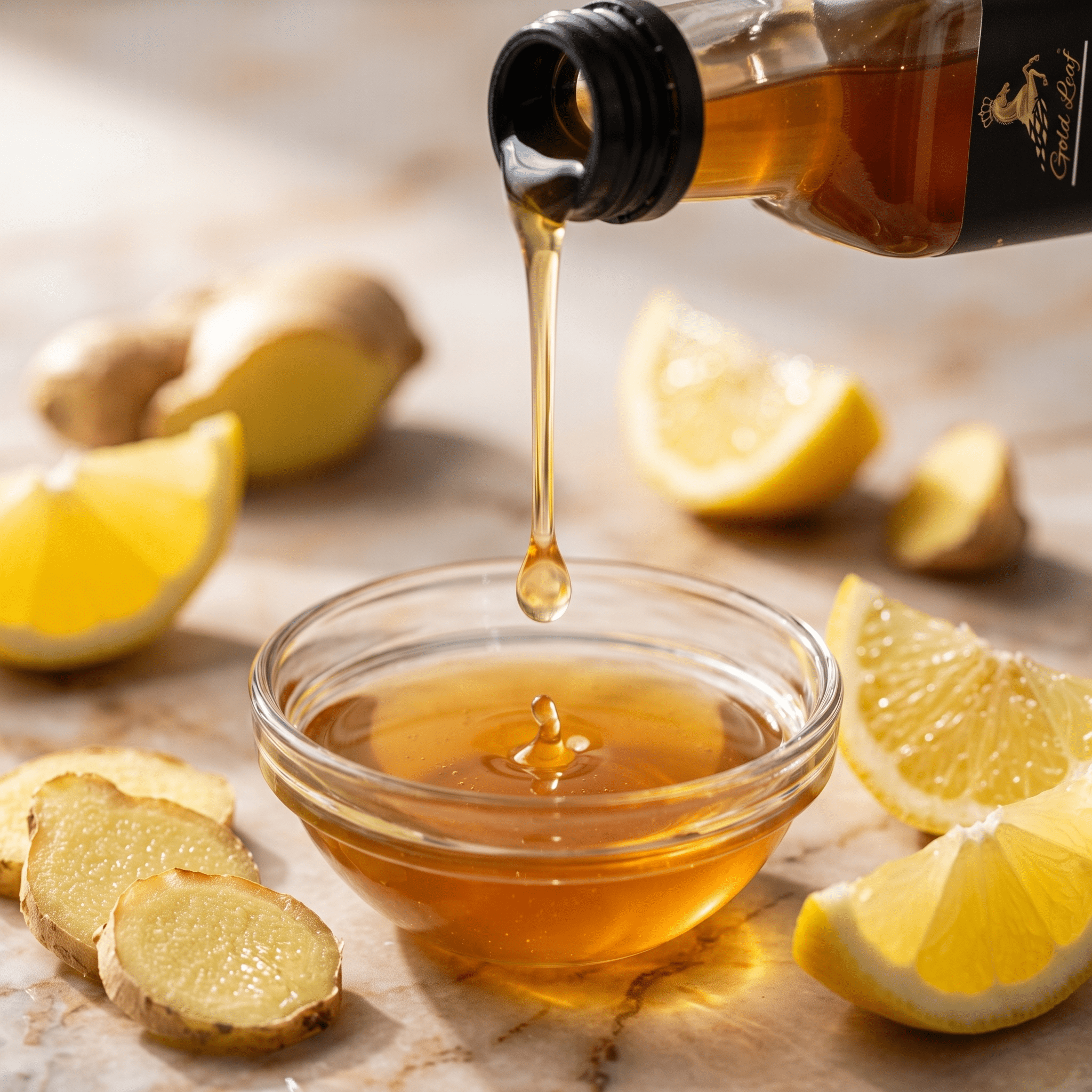 Bio Ingwer-Zitronen-Sirup - MyGoldLeaf