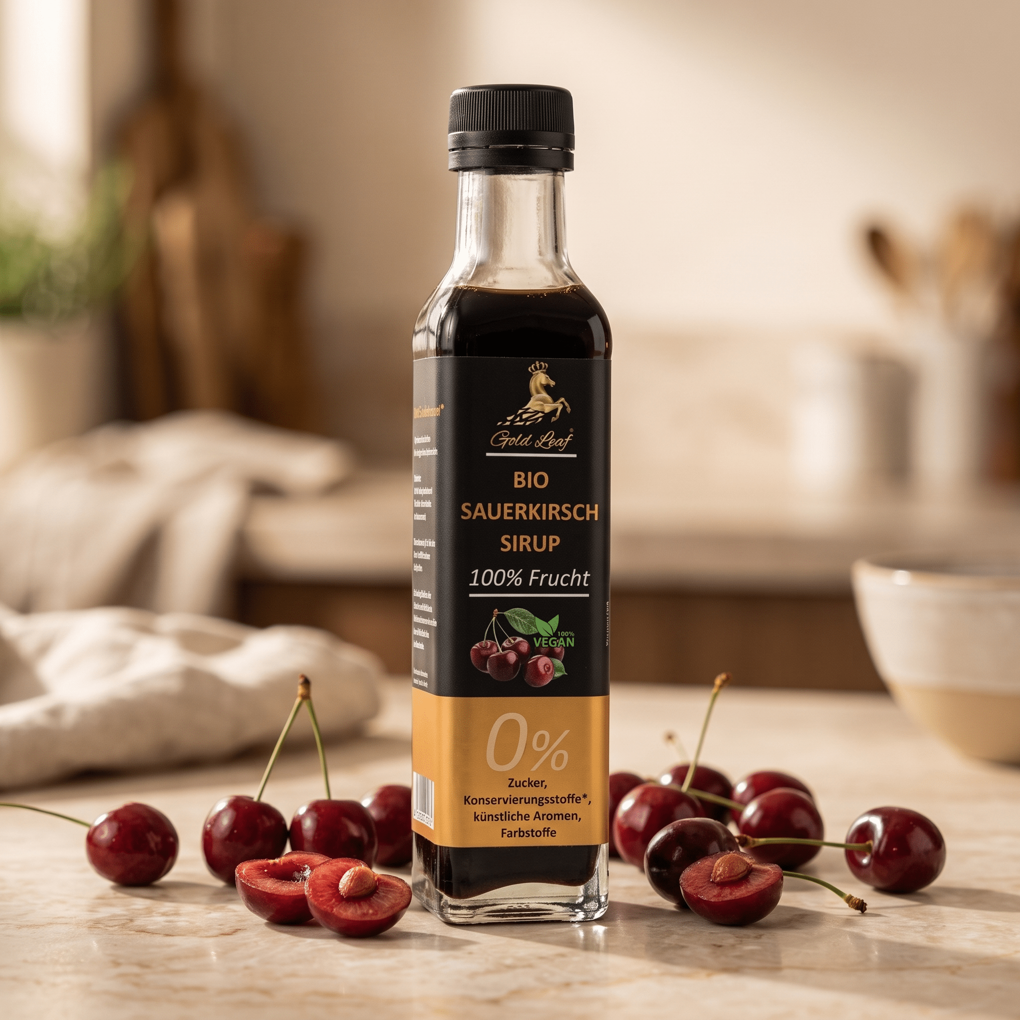 Bio Sauerkirsch-Sirup - MyGoldLeaf