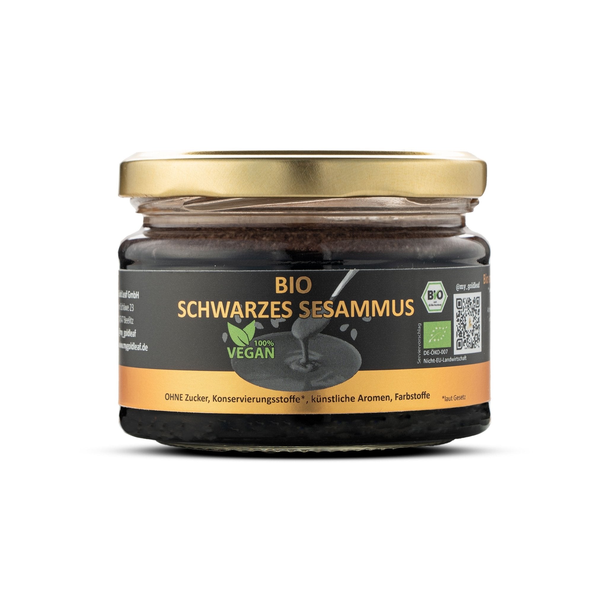 Bio Schwarzes Sesam - Mus (Tahini) - MyGoldLeaf