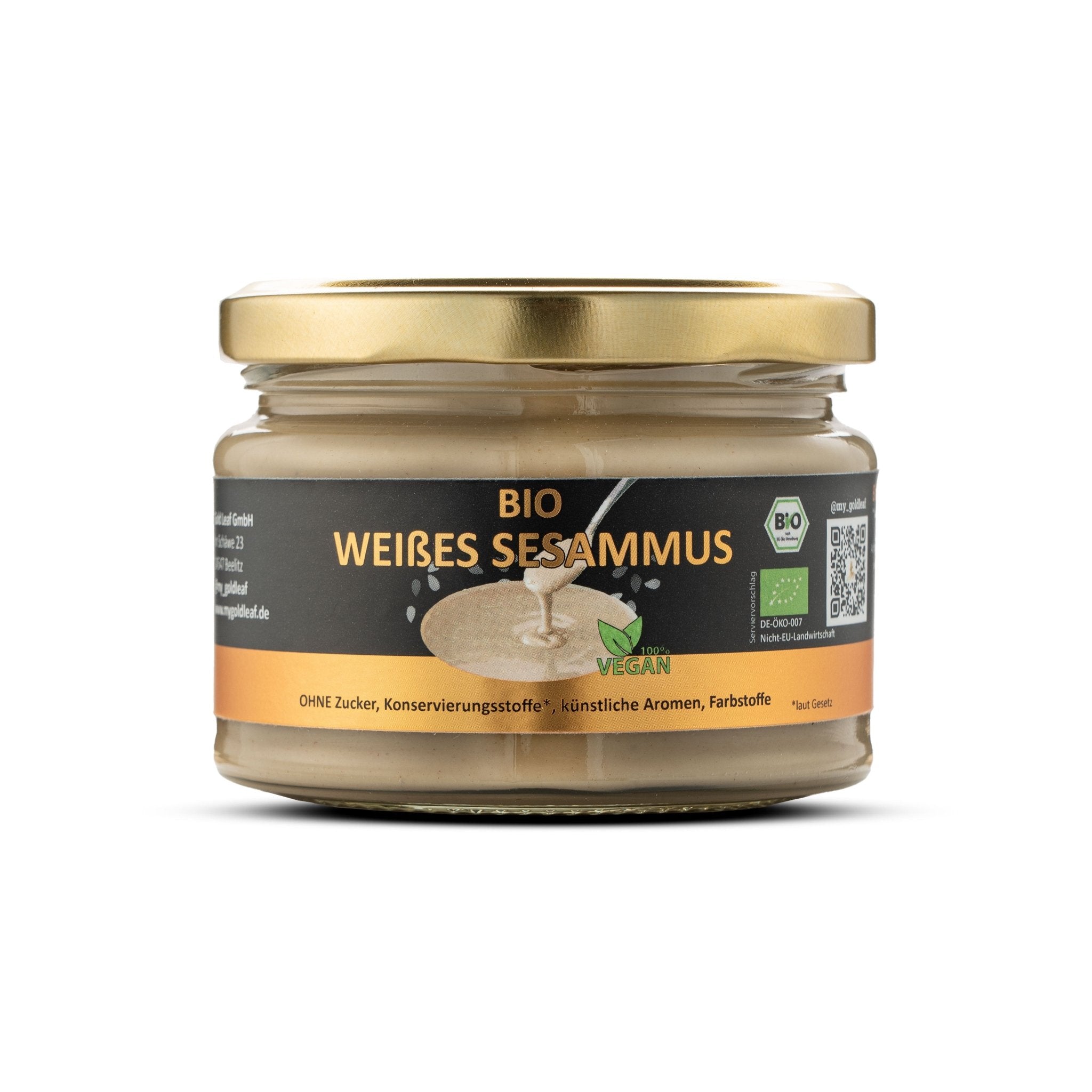 Bio Weißes Sesam - Mus (Tahini) - MyGoldLeaf